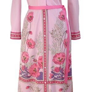 Alfred Shaheen Vintage 1970s Floral Hawaiian Dress - Poppies - Sz 10